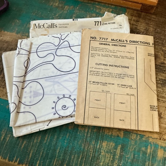 3 Pillow Pattern, Never Cut! McCalls 7717 & Simplicity 5019 & 5782. - Picture 8 of 8